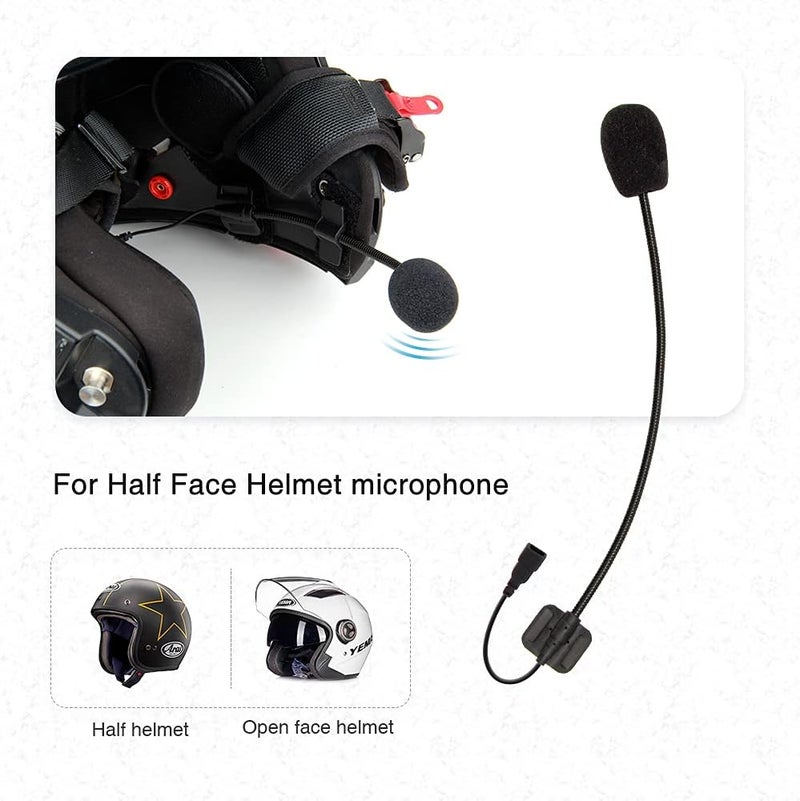 LEXIN Motorcycle Audio Set for Helmet Bluetooth Headset, 36mm Speakers, Type-C Connector, Button/Boom Mic, Fit for B4FM/GTX/G2P/G16/G1/MeshCom/Novus - Image 3