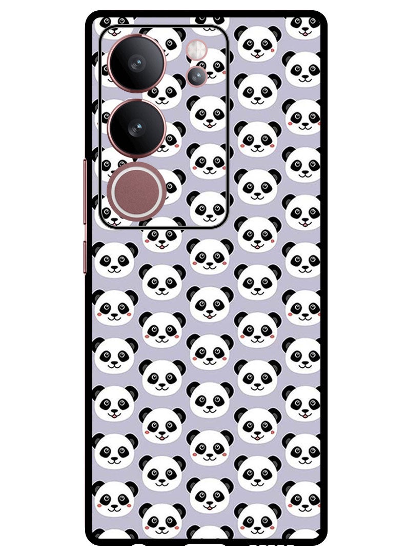 Theodor Protective Case Anti Scratch Shock Proof Bumper Cover For Vivo S17 - S17 Pro Panda On Purple - Image 1