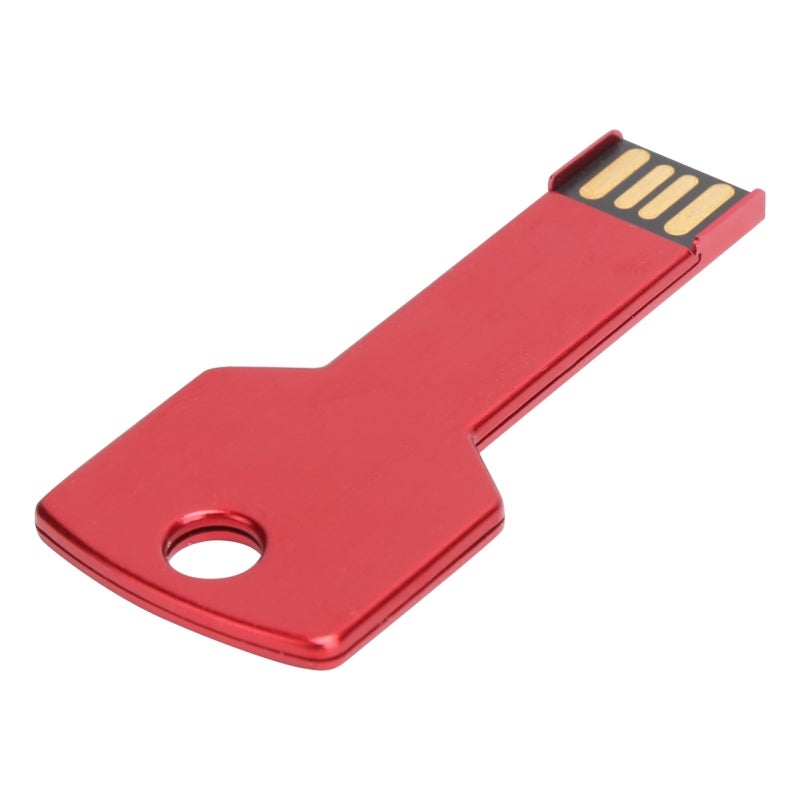 USB Flash Drive 64GB: Aluminum Alloy Key Shape - Sturdy Durable Fast Transmission U Disk for Home Car Computer Use - Image 1