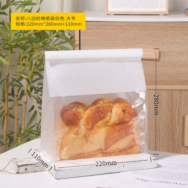 Toast Bread Packing Bag Slice Toast Sweet Potato Horn Bag Biscuit Packing Bag Baking Wire Self-Sealing Bread Bag - Image 1