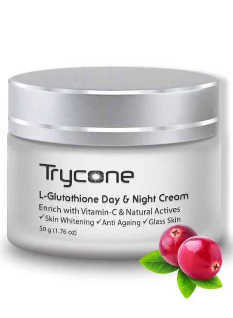 glutathione vitamin c skin whitening cream Trycone L Glutathione And Vitamin C Skin Whitening Cream For Anti Ageing  And Glass Skin Enrich With Natural Actives 50Gm | Best Price UAE