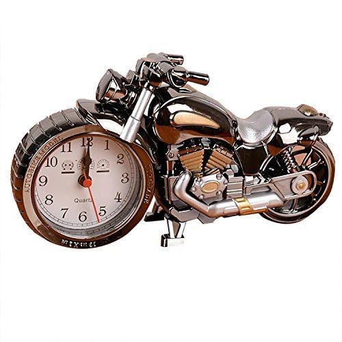 FinerMe Vintage Mini Motorcycle/Bicycle Model Alarm Clock Battery Powered Desk Shelf Clock Creative (Motorcycle Model) - Image 2