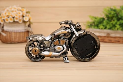 FinerMe Vintage Mini Motorcycle/Bicycle Model Alarm Clock Battery Powered Desk Shelf Clock Creative (Motorcycle Model) - Image 4