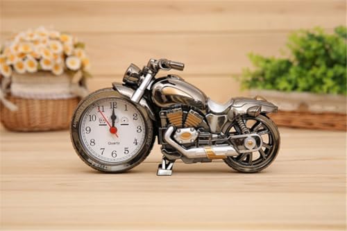 FinerMe Vintage Mini Motorcycle/Bicycle Model Alarm Clock Battery Powered Desk Shelf Clock Creative (Motorcycle Model) - Image 3