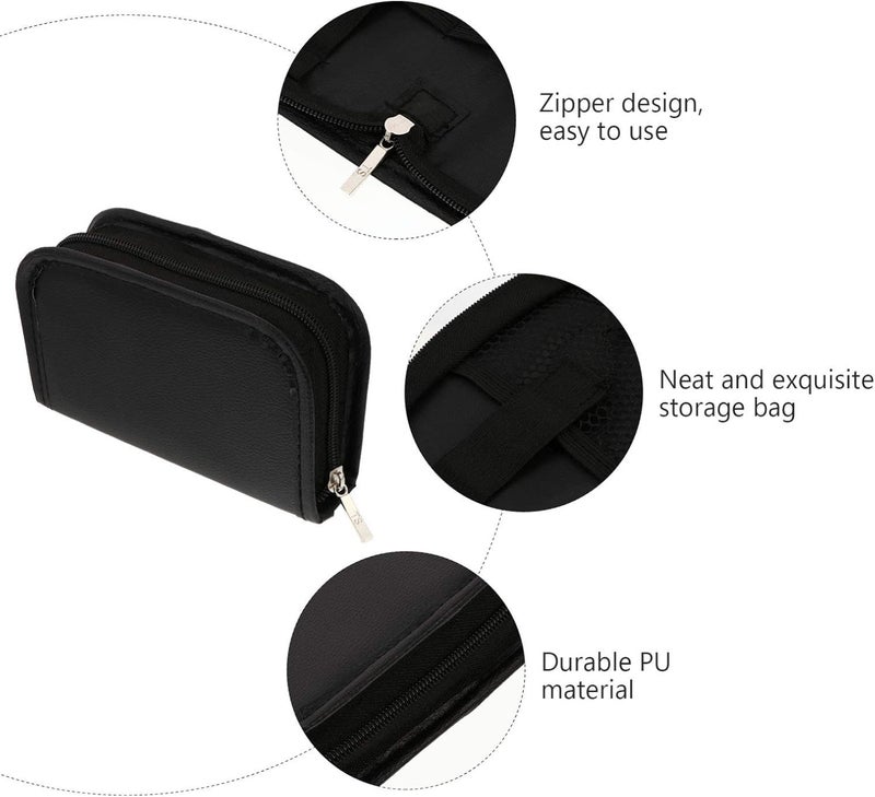 comfrt Glucose Diabetic Travel Case Portable PU Glucose Meter Carrying Bag with Mesh Pocket Pills Blood Sugar Organizer Diabetic Travel Case Supplies Black - Image 5