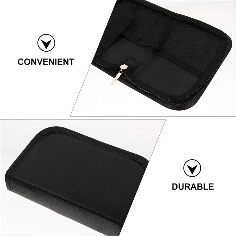 comfrt Glucose Diabetic Travel Case Portable PU Glucose Meter Carrying Bag with Mesh Pocket Pills Blood Sugar Organizer Diabetic Travel Case Supplies Black - Image 4