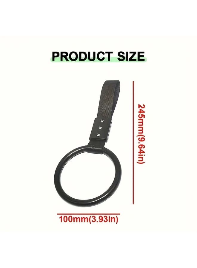 Orange Anti Static Car Hanger Drift Safety Warning Ring Durable Nylon PVC Traction Strap - Image 2