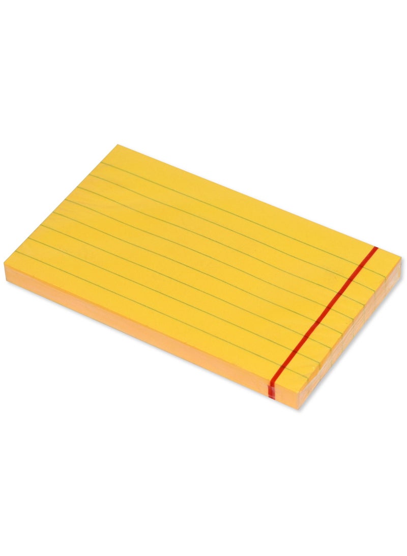 FIS Sticky Note Pad, 3X5 inches, Pack of 12, Ruled Neon Orange -FSPO3X5RNOR - Image 3