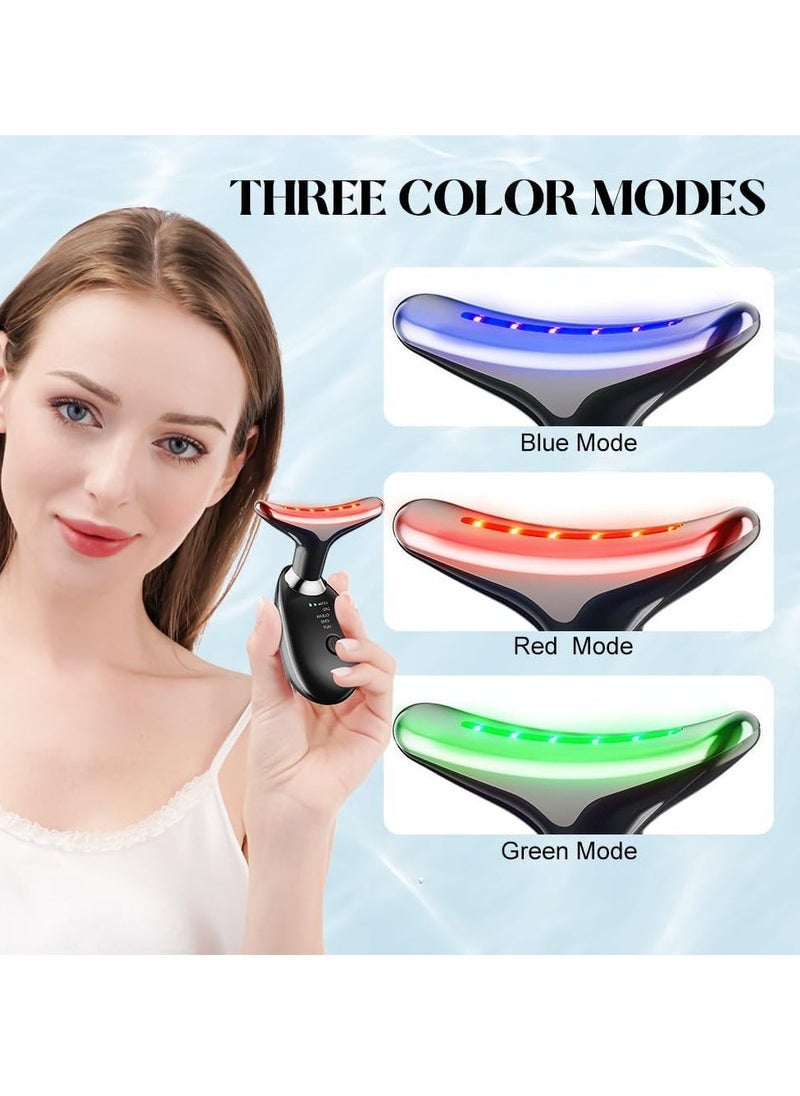 TIGER - Neck Face Massager Face Sculpting Tool – 3 Colour Modes & Vibration for Facial Massaging, Reduces Double Chin, Lifts & Firms Skin for a Contoured Look - Image 1