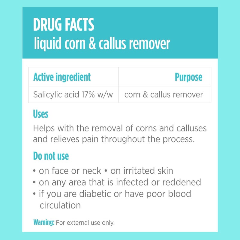 Comfort Zone Maximum Strength Liquid Corn & Callus Remover for Feet & Hands with Salicylic Acid, Effective Corn and Callus Remover for Toes & Fingers with Applicator, 0.33 Oz, 4 Piece Set - Image 3