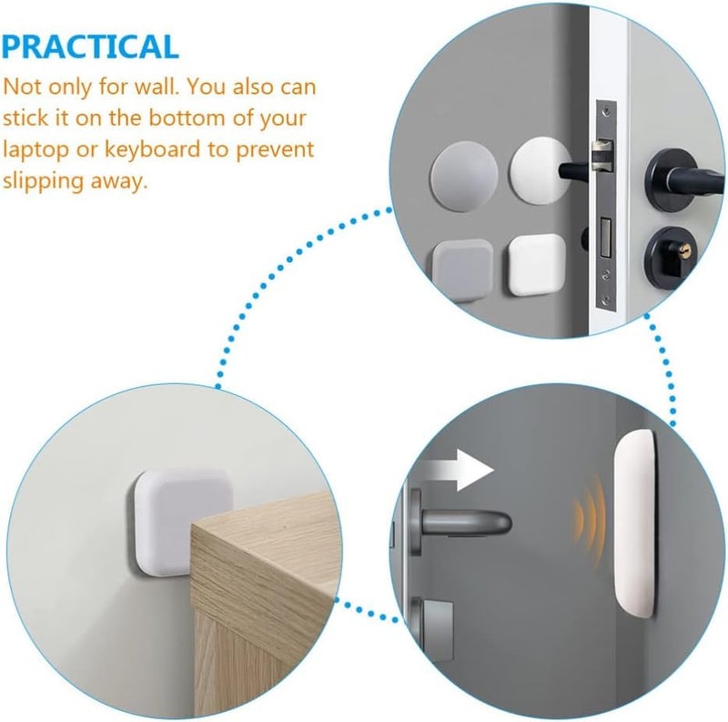 COOFANDY 4Pcs AntiCollision Stickers Wall Protector Silicone Gel Door Knob SelfAdhesive Door Handle Stopper Bumper for Home Office Wall DropShipping Silencer Anti Door Slam Reusable - Image 3