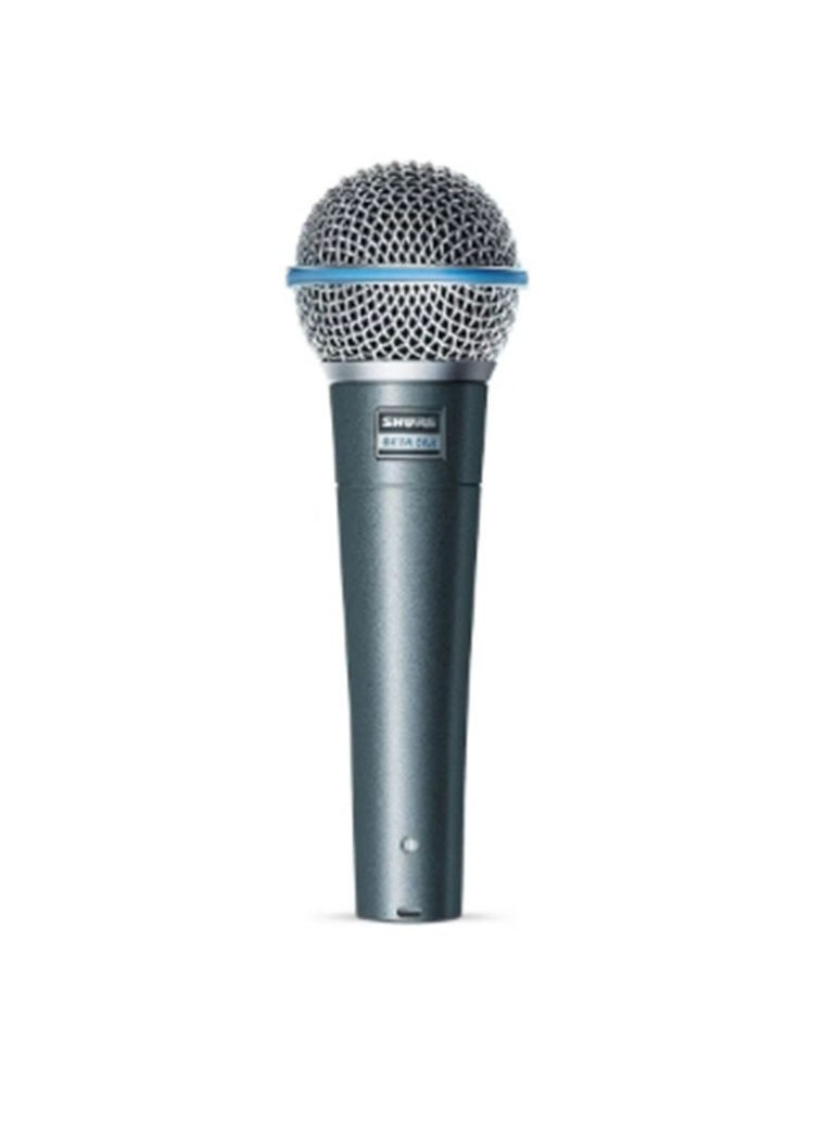 Shure - Vocal Microphone - Single Element Supercardioid Dynamic Mic For Stage Studio, Includes A25D Adjustable Stand Adapter, 5/8 To 3/8 Inch Euro Thread Adapter And Storage Bag Beta 58A Silver - Image 1