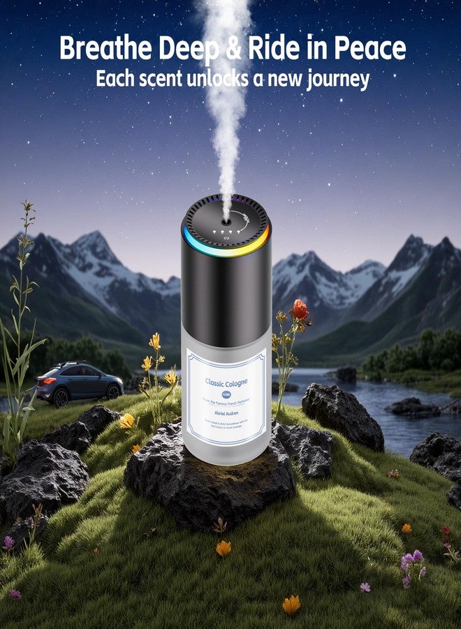 Klomsuw Car Air Freshener, Smart Car Air Freshener,car Diffuser with 150 ML (5oz) Capacity Multi-fragrance,RGB Music Syncing Light, Auto On/Off (Cologne) - Image 3