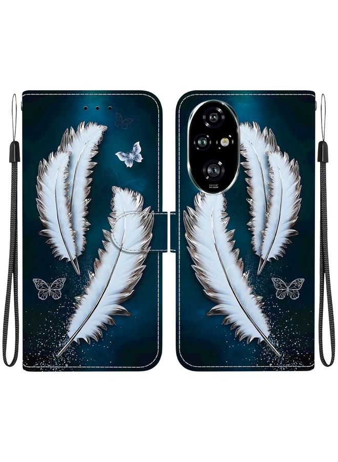 Zaboon Case For Honor 200 Pro 5G Crystal Texture Colored Drawing Leather Phone Case - Image 1