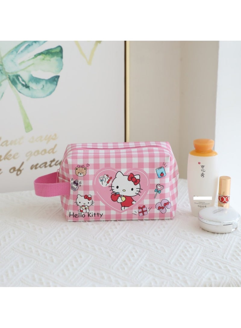 CMGTYYD. حقيبة مستحضرات تجميل للسفر، حقيبة مستحضرات تجميل كرتونية كرتونية أنيمي حقيبة مستحضرات تجميل كرتونية لطيفة مضادة للماء للقطط، حقيبة مستحضرات تجميل بسحاب، حقيبة أدوات تجميل محمولة كبيرة السعة للنساء والفتيات - Image 1