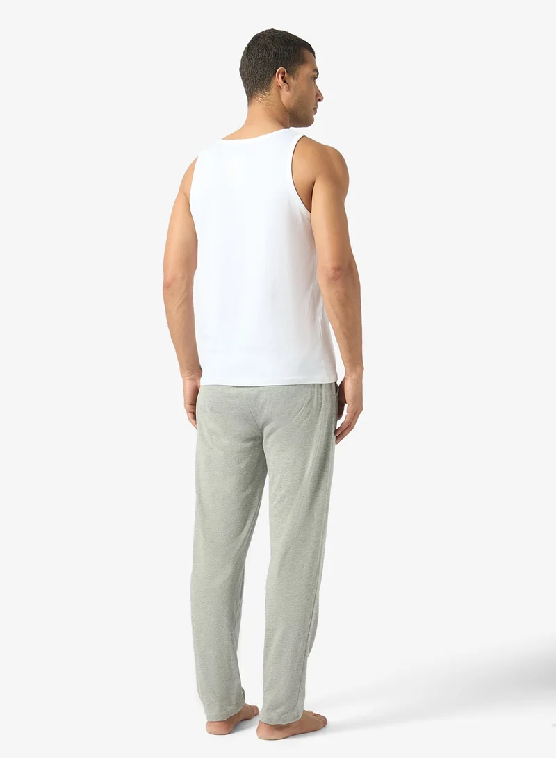 روبرت وود طقم بلوزة بدون أكمام وبنطلون طويل