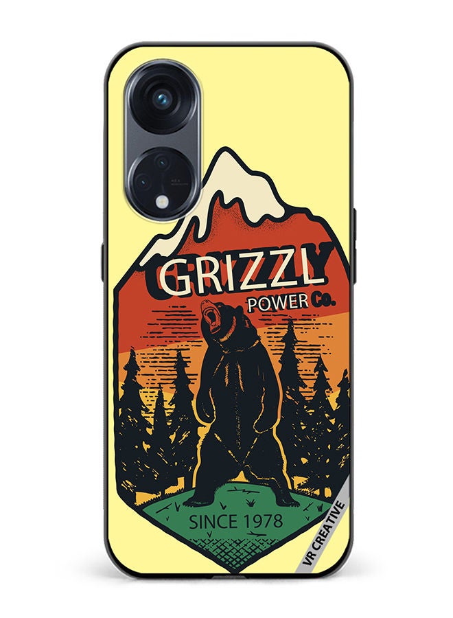 VR CREATIVE Protective Case Cover For Oppo Reno8 T 5G Grizzly Bear Design Multicolour - Image 1