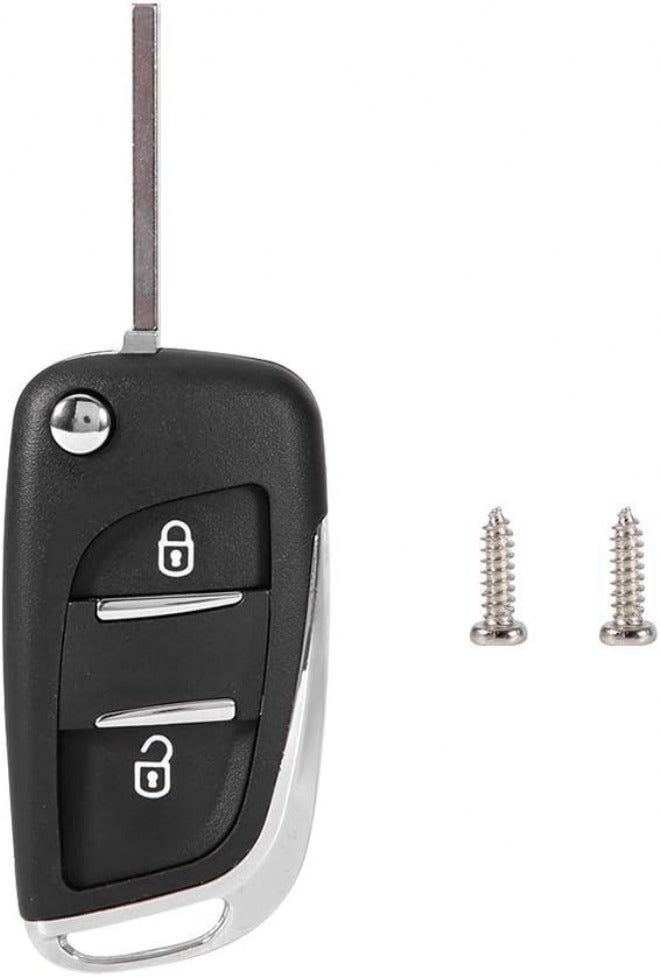 2 Button Remote Key Case Shell Cover Fit for Citroen C2 C3 C4 C5 C6 C8 – Replaces OE CE0536 – Durable ABS Material Type B Key Fob Housing for Damaged or Worn Keys (Seats Without Slots) - Image 1