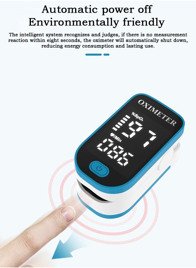 Urit - Finger Clip Oximeter, Portable LED Screen Heart Rate Monitor, for Sports Enthusiasts Medical Blood Oxygen Saturation Detection - Image 1