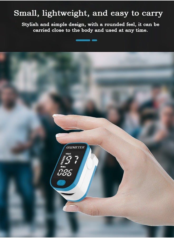 Urit - Finger Clip Oximeter, Portable LED Screen Heart Rate Monitor, for Sports Enthusiasts Medical Blood Oxygen Saturation Detection - Image 1