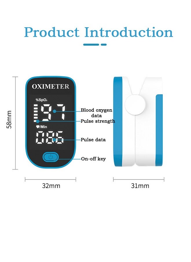 Urit Finger Clip Oximeter, Portable LED Screen Heart Rate Monitor, for Sports Enthusiasts Medical Blood Oxygen Saturation Detection  - Image 2