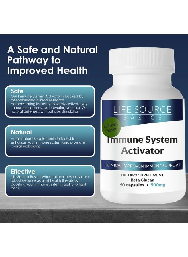 Life Source Basics (WGP بيتا جلوكان) ، منشط جهاز المناعة ، 500 ملغ ، 60 كبسولة - Image 3