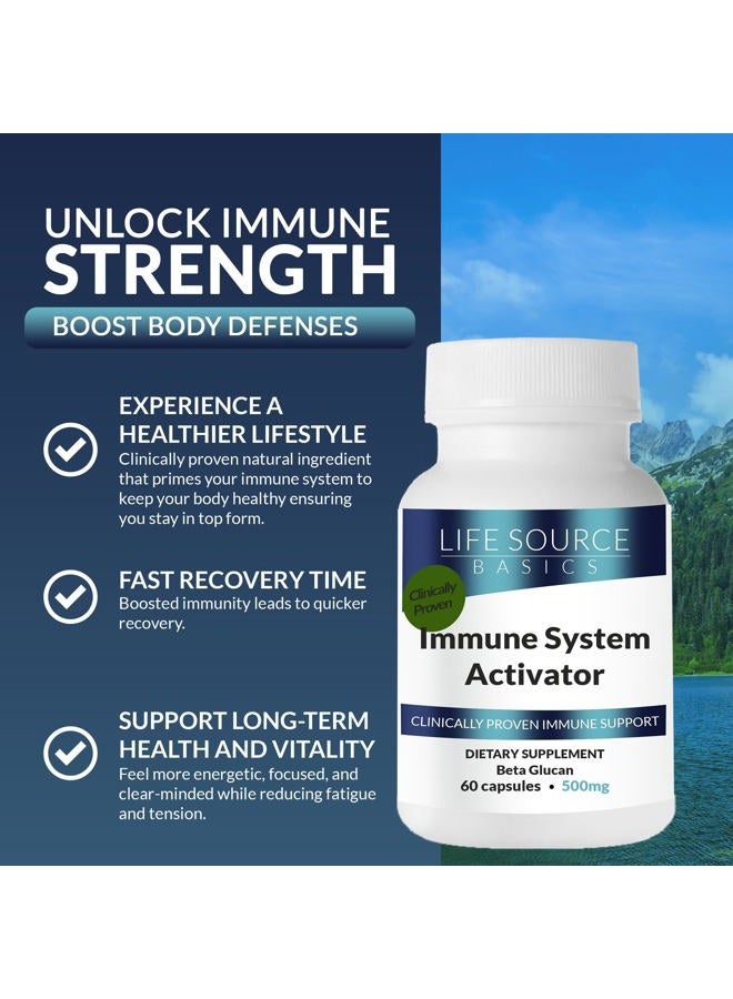 Life Source Basics (WGP بيتا جلوكان) ، منشط جهاز المناعة ، 500 ملغ ، 60 كبسولة - Image 2