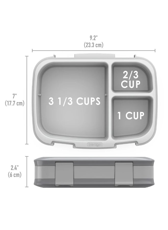 Bentgo Fresh 3 Compartment Lunch Box Grey  - Image 1