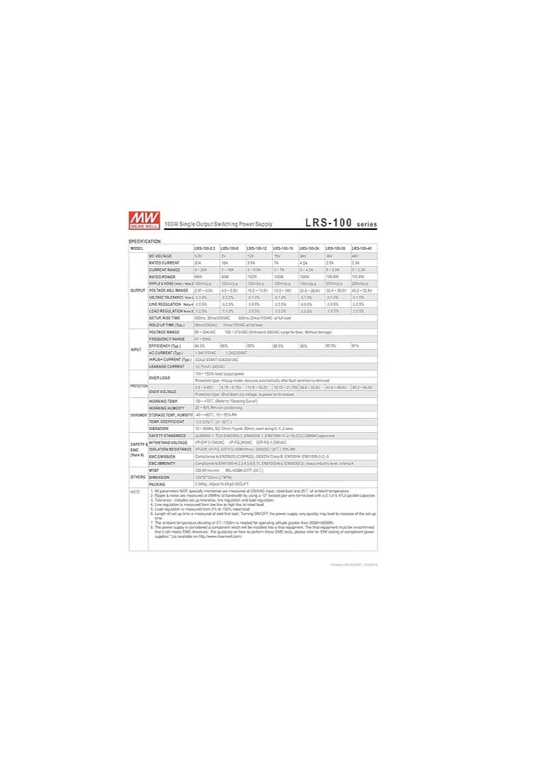Meanwell Mean Well LRS-100-24 - Image 4