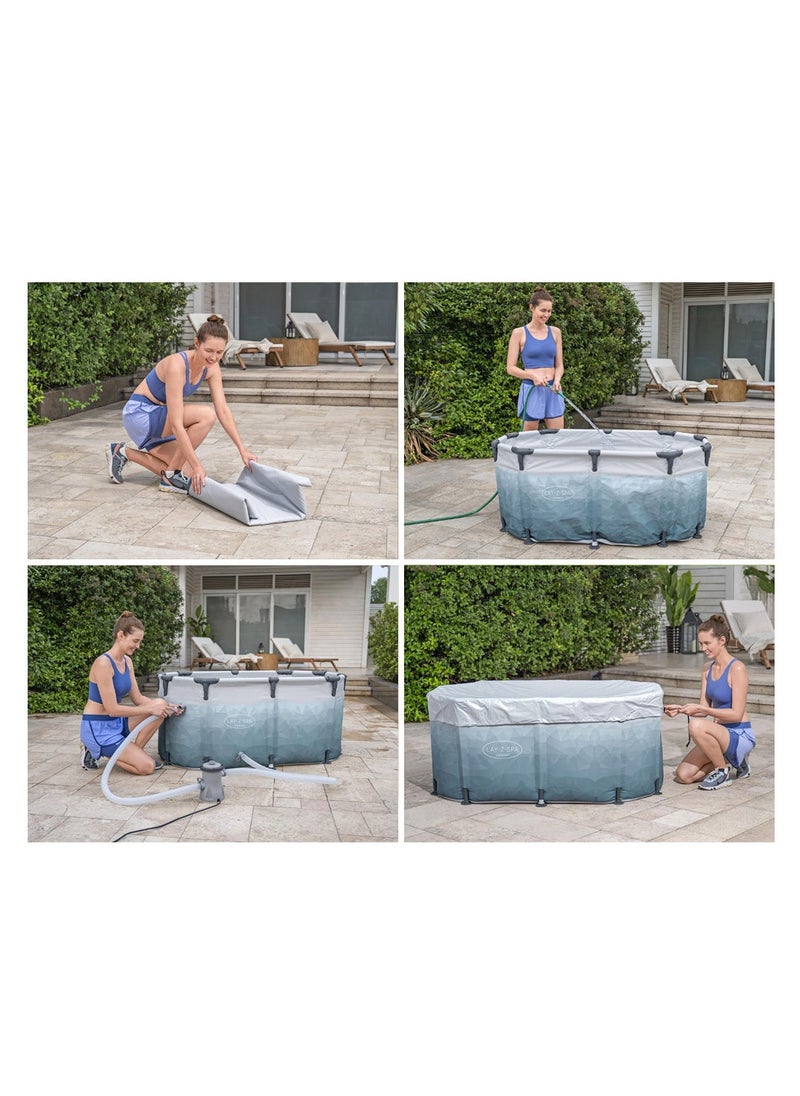 بست واي Bestway Cooling Pool for Hardening, 150cm * 65cm * 90cm Tub for 2 People with Filter Pump - No:6002N  - Image 5