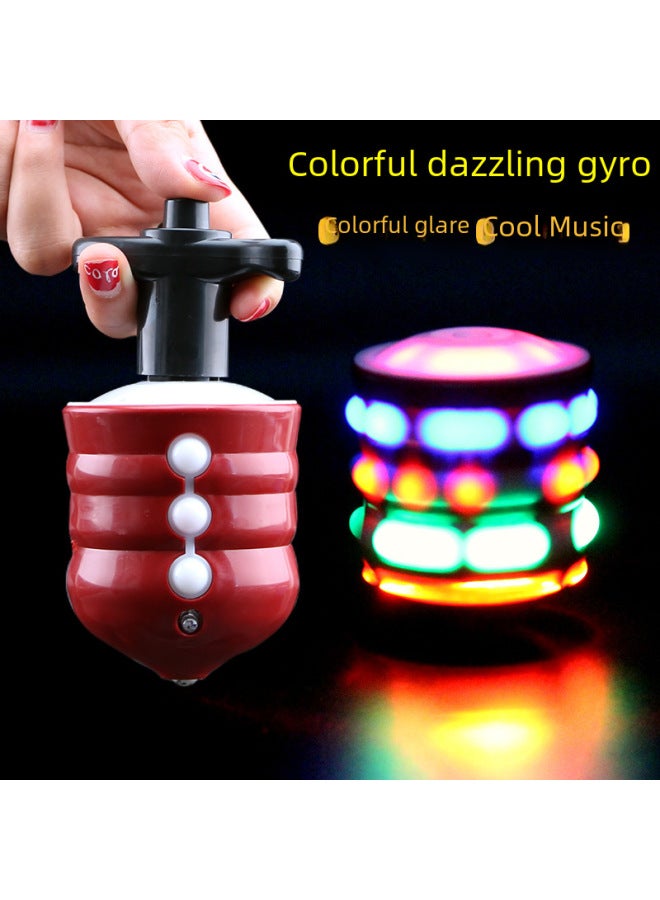 Children's Luminous Gyro Toy Batch Flash Magic Rotating Colorful Light Music Night Market Stall Stall Wholesale-Color:Luminous Lotus Gyro Mixed Hair (800 PCs/Box)-Specifications:TL  - Image 2