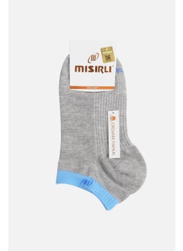 Mısırlı Egyptian Women's Cotton Single Koncu Colorful Gray Summer Booties Socks M 70201 G  - Image 4