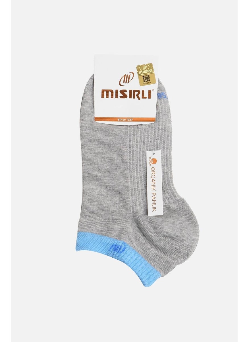 Mısırlı Egyptian Women's Cotton Single Koncu Colorful Gray Summer Booties Socks M 70201 G  - Image 4