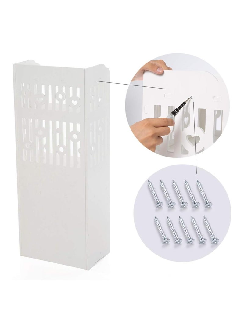 TPGP Waterproof Bathroom Storage Cabinet Floor Standing Organizer Rack Bookcase Shelf White Bathroom Decor Furniture for Living Room Bedroom Silm Shelf Cupboard with Drawer (1 PACK) - Image 3