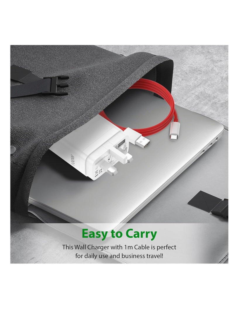 شاحن 100 واط لهاتف Oneplus 14 13 12 13R 11، شاحن Supervooc 80 واط Warp 65 واط 30 واط لهاتف Oneplus 10 9 Pro 12R 10T 10R 8T 8 7T 7 Pro Open Pad Nord CE 3 4 N30 N20 N10 9R One Plus Oppo Realme شحن سريع كابل بطول 3.3 قدم - Image 1