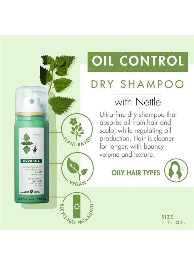Klorane Dry Shampoo with Nettle for Oily Hair and Scalp, Regulates Oil Production, Paraben & Sulfate-Free, Travel Size, 1 oz. - Image 2