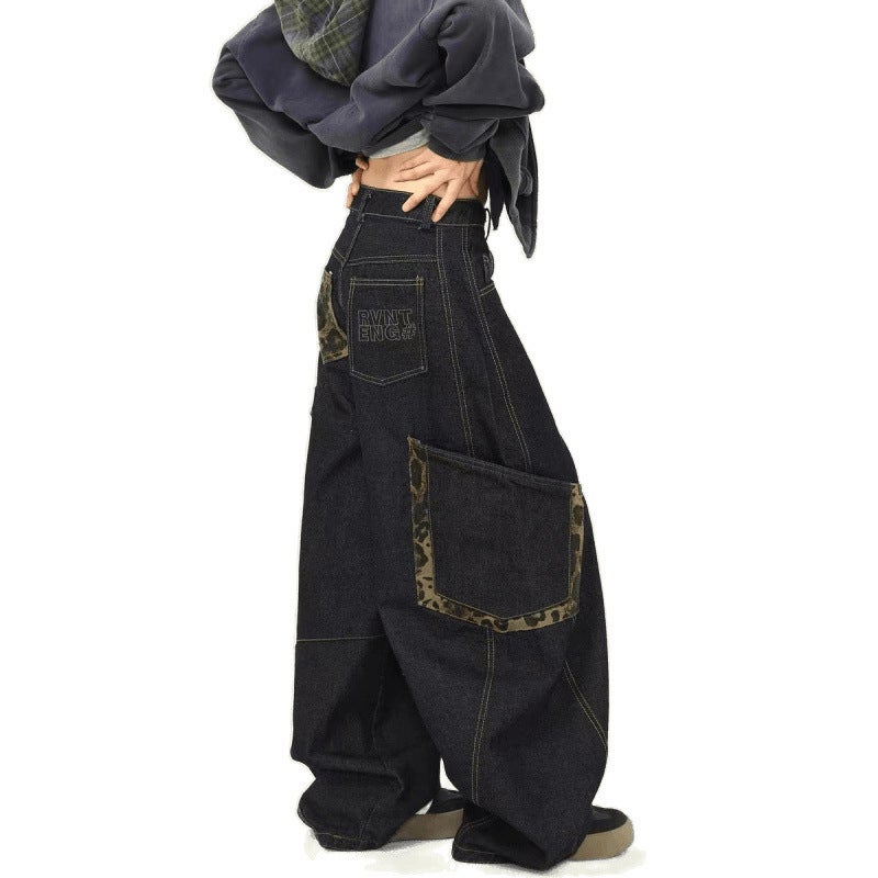 Unisex Classic Denim Jeans Loose Fit Daily Outdoor Wear - Image 5