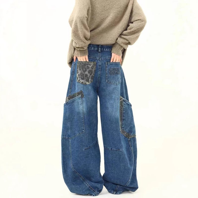 Unisex Classic Denim Jeans Loose Fit Daily Outdoor Wear - Image 2