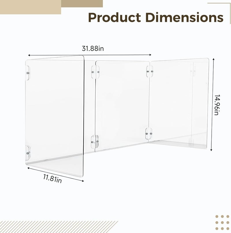 4-Piece Acrylic Cooktop Splatter Guard, Protective Cover For Induction Stoves, Heat-Resistant Kitchen Shield, Easy Assembly And Storage, Clear Design For Various Stovetops - Image 3