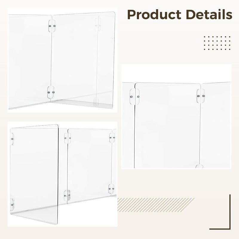 4-Piece Acrylic Cooktop Splatter Guard, Protective Cover For Induction Stoves, Heat-Resistant Kitchen Shield, Easy Assembly And Storage, Clear Design For Various Stovetops - Image 2