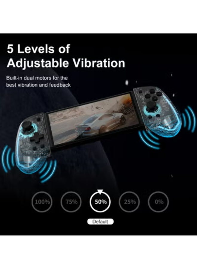 اي اي ان ايه يد تحكم نينتندو سويتش الأصلية و OLED شفافة بديلة Pro Controller Joy-Con لاسلكية للألعاب - Image 4