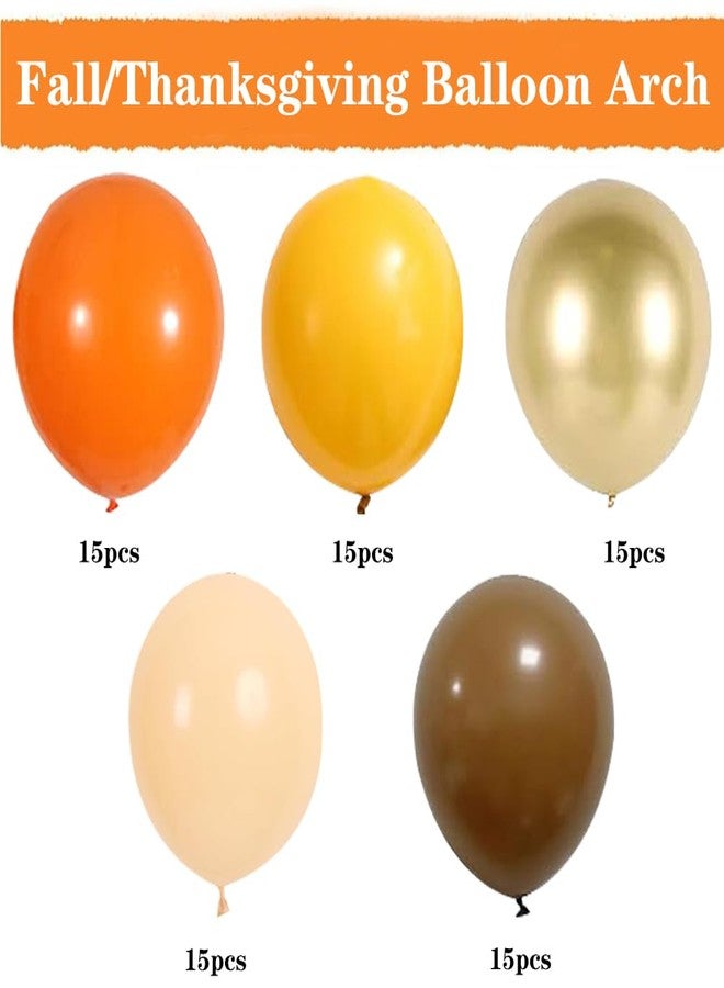 duile Autumn Theme Balloons - Orange, Yellow, Gold for Baby Shower, Birthday, Wedding, Thanksgiving Party Decor - Image 2
