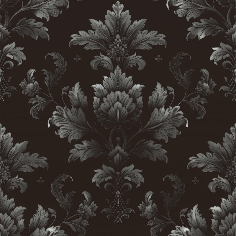 FLFK Gothic Floral Wallpaper Peel and Stick 16in x 64in Moody Dark Wallpaper for Bedroom Shelf Cabinet Drawers Countertops Decor - Image 2