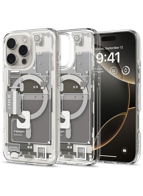 Ultra Hybrid MagFit for iPhone 16 Pro Max Case Cover with MagSafe (2024) - Zero One Natural Titanium