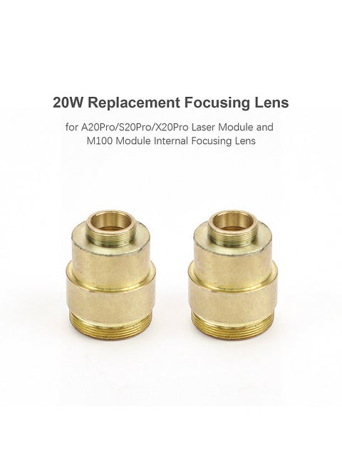 2PCS 20W Replacement Focusing Lens for A20Pro/S20Pro/X20Pro Laser Module / M100 Module / XT30S40 Module Internal Focusing Lens