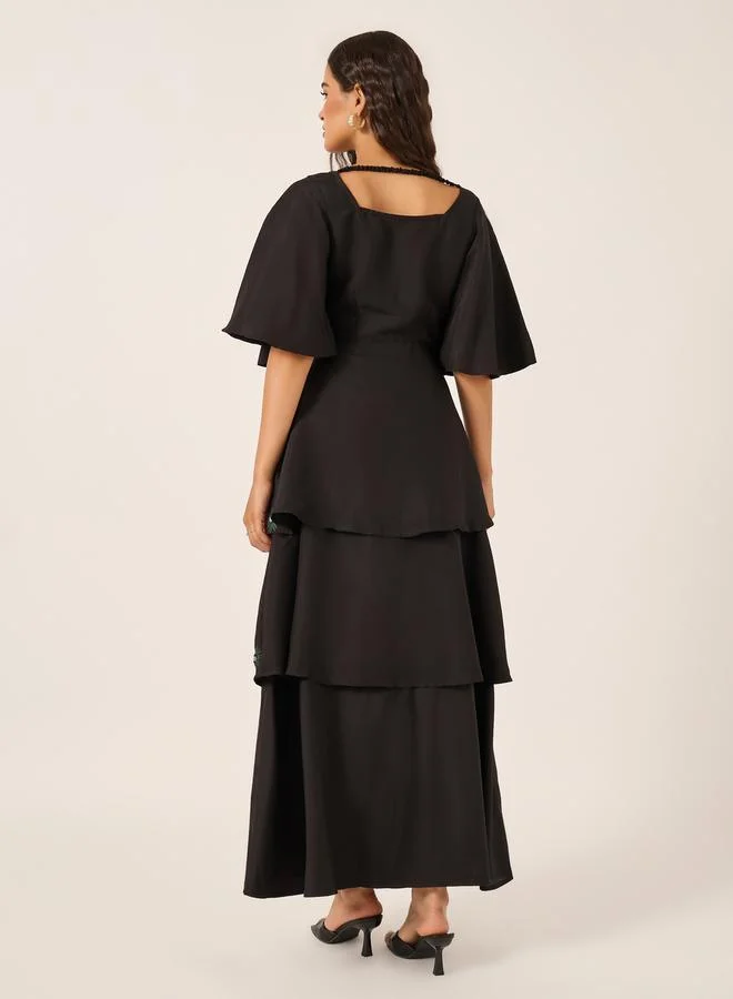 Styli Floral Tiered Dress