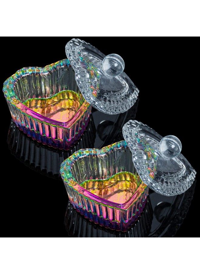AORAEM 2Pcs Nails Tips Art Dappen Dish With Lid Acrylic Liquid Powder Dappen Monomer Dish Glass Crystal Cup Glassware Tools For Professional Use And Home Use - Image 1