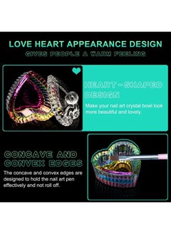AORAEM 2Pcs Nails Tips Art Dappen Dish With Lid Acrylic Liquid Powder Dappen Monomer Dish Glass Crystal Cup Glassware Tools For Professional Use And Home Use  - Image 4