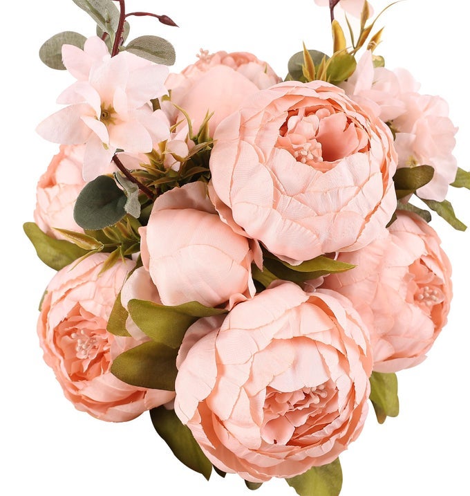 ARTIFICIAL PEONY SILK FLOWERS FAKE FLOWERS VINTAGE WEDDING HOME DECORATIONPACK OF 1 NEW PINK