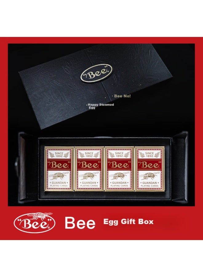 Bee Honeybee Playing Cards Card Game Entertainment Guandan Special Playing Cards Red 4 Deck Gift Box Set - Image 4